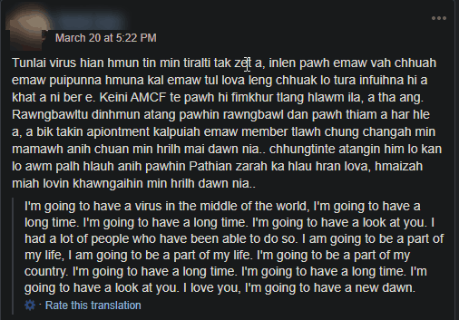 facebook auto text translation