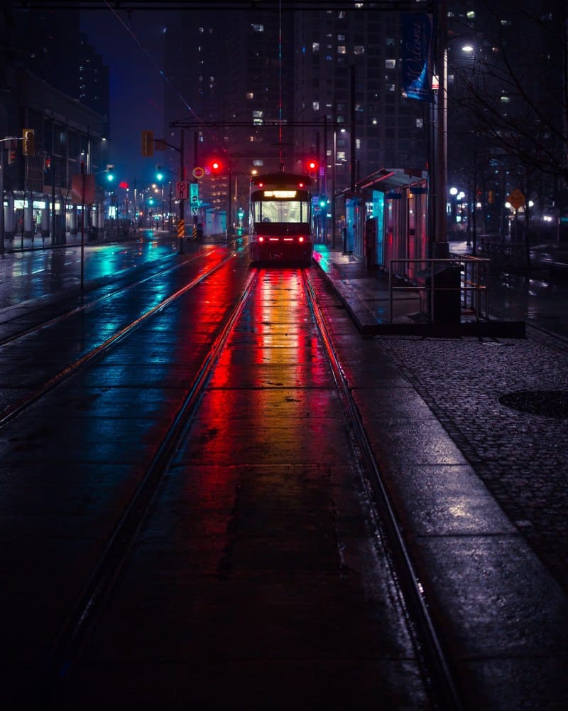 train at night