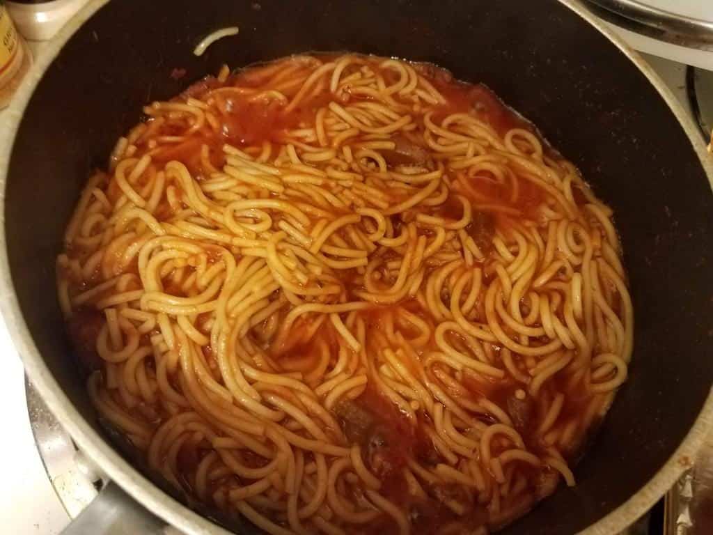 pasta with sauce