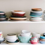 kitchen bowls and plates