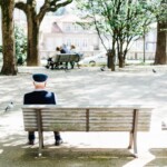 old man sitting on a bench