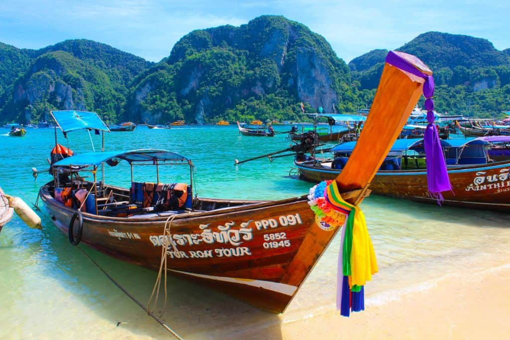 Boats on beach