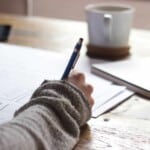 writing in pen on paper